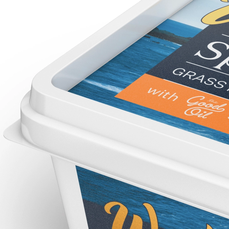 A close-up preview render of the Westgold Spreadable 250g retail container
